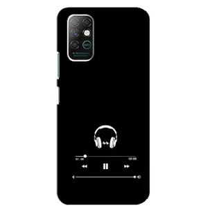 Чехол с картинками на черном фоне для Infinix Note 8 (Плеер)