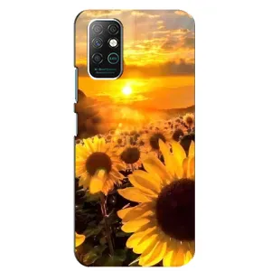 Чехол с Цветами для Infinix Note 8 (поле подсолнухов)
