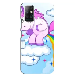 Чехол Unicorn на Infinix Note 8 (Радуга единорожка)