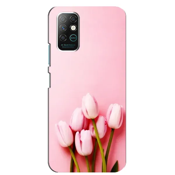 Чехол с рисунком «Розовые тюльпаны» для Infinix Note 8