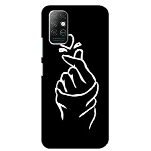 Чохол з малюнком «Сердечко на чорному» для Infinix Note 8
