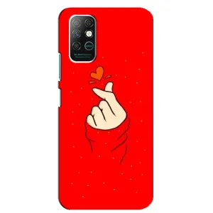 Чохол з малюнком «Сердечко на червоному» для Infinix Note 8