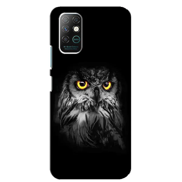 Чехол с рисунком «Сова на чёрном» для Infinix Note 8 Чехол с рисунком «Сова на чёрном» для Infinix Note 8