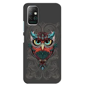 Чехлы с принтом СОВЫ для Infinix Note 8 (Сова на сером)