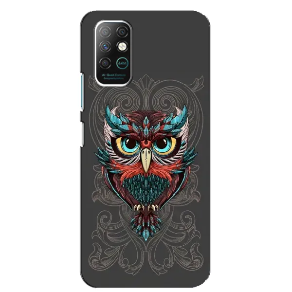 Чехол с рисунком «Сова на сером» для Infinix Note 8 Чехол с рисунком «Сова на сером» для Infinix Note 8