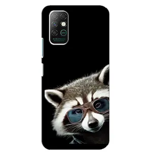 Силіконовий Чохол з Энотами на Infinix Note 8 (Стильний Єнот)