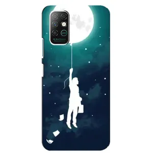 Чехол (ТПУ) с планетами на Infinix Note 8 (To The moon)