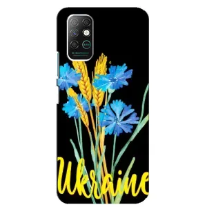 Чехол на Infinix Note 8 Украинский дизайн (Ukraine в цветочках)