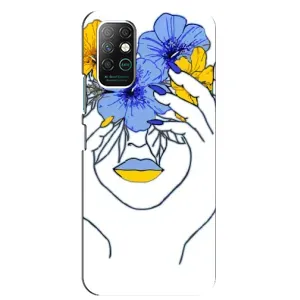 Чехол на Infinix Note 8 Украинский дизайн (Украинка на всю голову)