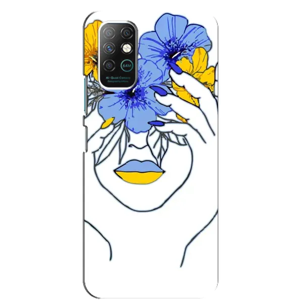 Чохол з малюнком «Українка на всю голову» для Infinix Note 8 Чохол з малюнком «Українка на всю голову» для Infinix Note 8