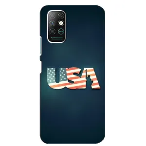 Чехол Флаг USA для Infinix Note 8 (USA)