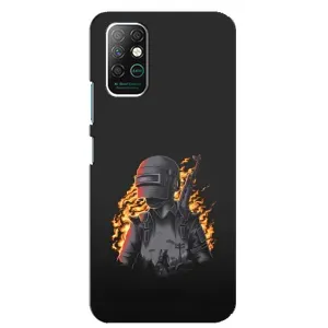 Чохол з картинкою "Герой Pubg" на Infinix Note 8 (В полум'ї)