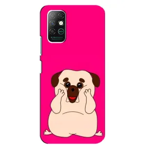 Чехол (ТПУ) Милые собачки для Infinix Note 8 (Веселый Мопсик)