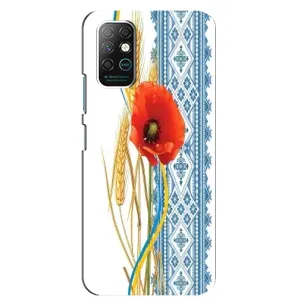 Силіконовый Чохол на Infinix Note 8 з картинкой Вишиванки (Вишиванка з квіткою)