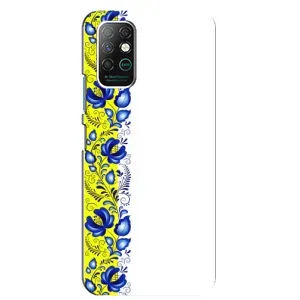 Силіконовый Чохол на Infinix Note 8 з картинкой Вишиванки (Жовто-біла вишиванка)