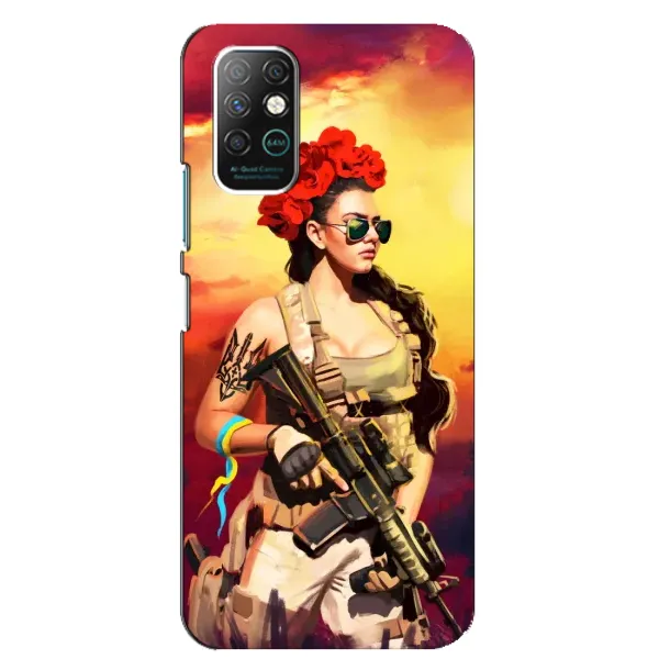 Чехол с рисунком «Женщина солдат» для Infinix Note 8 Чехол с рисунком «Женщина солдат» для Infinix Note 8