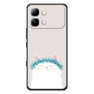 Чехол на тематику: Коты для Infinix Note Edge (Белый котик)