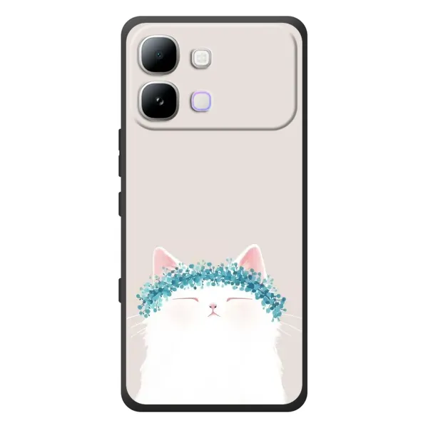 Чехол с рисунком «Белый котик» для Infinix Note Edge