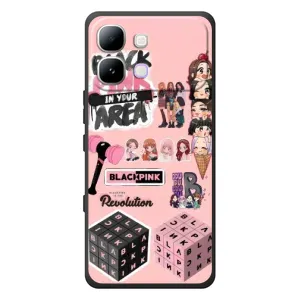 Чехлы с картинкой для Infinix Note Edge (BLACK PINK коллаж)