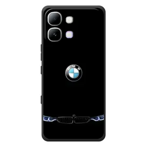 Силіконовий бампер з картинкою машини на Infinix Note Edge (Чорний BMW)