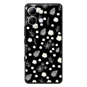 Чохли з тематикою "КВІТИ" на Infinix Note Edge (цвітіння на чорному)