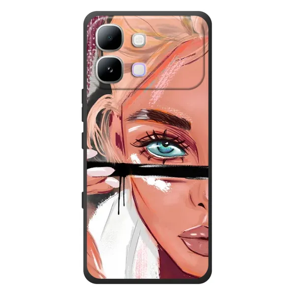 Чехол с рисунком «Девушка и ресницы» для Infinix Note Edge