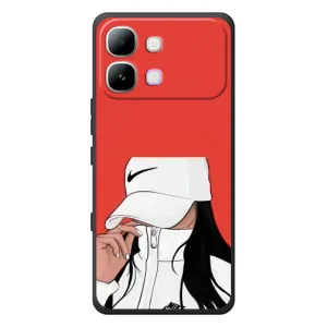 Силиконовый Чехол на Infinix Note Edge с картинкой Стильных Девушек (Девушка Nike)