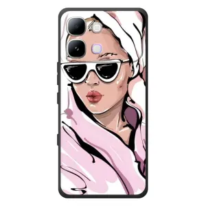 Чехол с картинкой Модные Девчонки Infinix Note Edge (Девушка в халате)