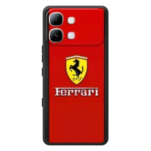 Силіконовий бампер з картинкою машини на Infinix Note Edge (Ferrari Logo)