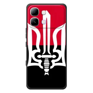 Чехлы УПА (Красно-Чёрный) на Infinix Note Edge (Герб Украины)