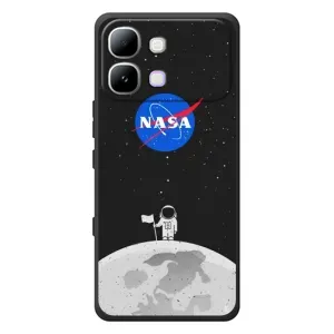 Силиконовый бампер с принтом "Наса" на Infinix Note Edge (Космонавт NASA)