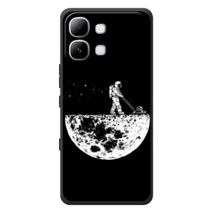 Силиконовый Чехол с принтом "Космонавты" на Infinix Note Edge (Космонавт)