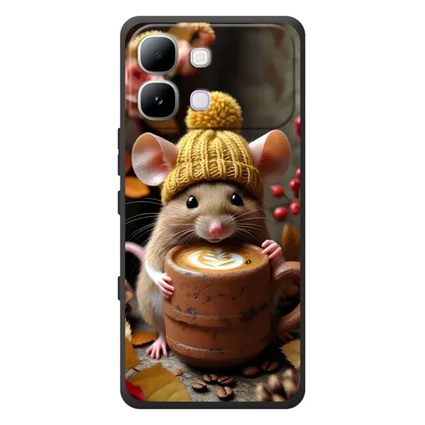 Чехол с рисунком «Мышка с кофе» для Infinix Note Edge Чехол с рисунком «Мышка с кофе» для Infinix Note Edge