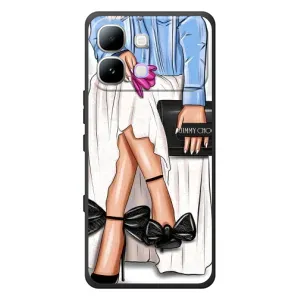 Силиконовый Чехол на Infinix Note Edge с картинкой Стильных Девушек (Мода)