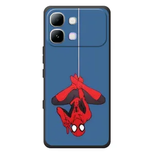 Чехол Супергерой Человека Паука на Infinix Note Edge (На паутине)