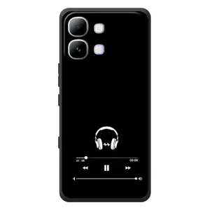 Чохол з картинками на чорному фоні для Infinix Note Edge (Плеєр)