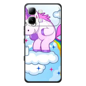 Чехол Unicorn на Infinix Note Edge (Радуга единорожка)