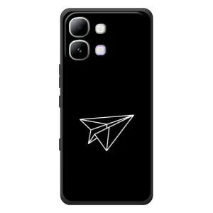 Чохол з картинками на чорному фоні для Infinix Note Edge (Літак)