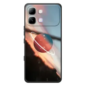 Чехол (ТПУ) с планетами на Infinix Note Edge (Сатурн)