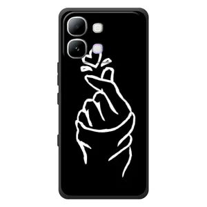 Чехлы (Знак сердечка) на Infinix Note Edge (Сердце на черном)