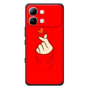 Чехлы (Знак сердечка) на Infinix Note Edge (Сердце на красном)