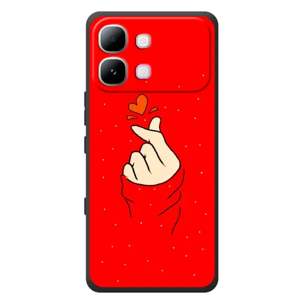 Чехол с рисунком «Сердце на красном» для Infinix Note Edge