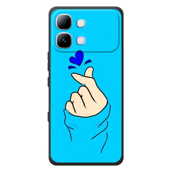 Чехол с рисунком «Сердце на синем» для Infinix Note Edge