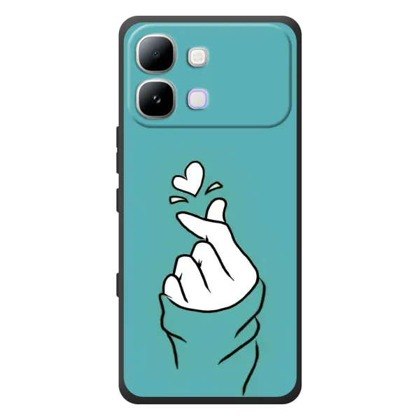 Чехол с рисунком «Сердечко на бирюзовом» для Infinix Note Edge