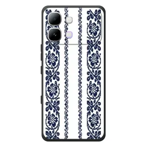 Силиконовый Чехол на Infinix Note Edge с картинкой Вышиванки (Синяя вышиванка)