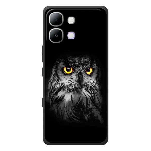 Чехол с рисунком «Сова на чёрном» для Infinix Note Edge Чехол с рисунком «Сова на чёрном» для Infinix Note Edge