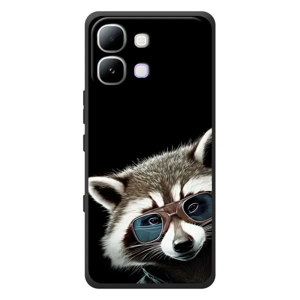 Чехол с рисунком «Стильный Енот» для Infinix Note Edge