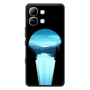 Летний Чехол на Infinix Note Edge (Синий Водопад)