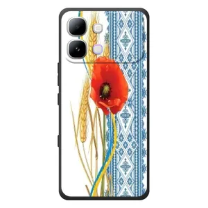 Силиконовый Чехол на Infinix Note Edge с картинкой Вышиванки (Вышиванка с цветком)