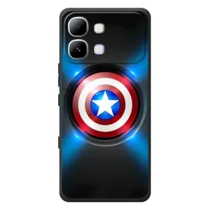 Чехол с Щитом Капитана Америки на Infinix Note Edge (Яркий Щит Капитана)